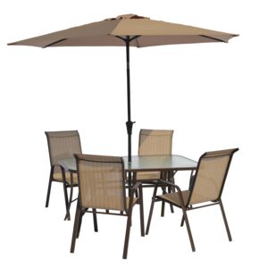 DINING 6PCS SET 4CHAIR 1TABLE 1UMBRELLA DINING 6PCS SET 4CHAIR 1TABLE 1UMBRELLA